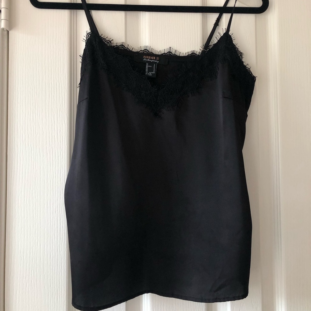 Black lace cami